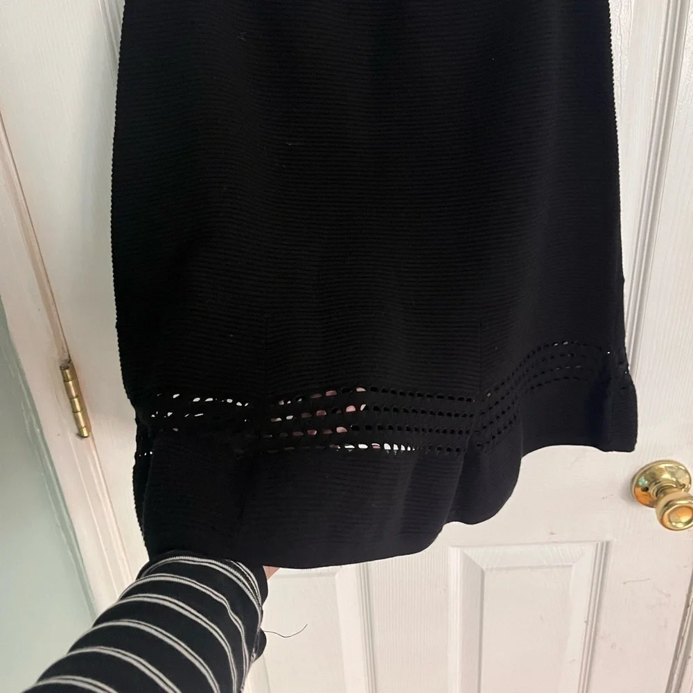A.L.C Black Knit Ribbed Michael Skirt Size Large